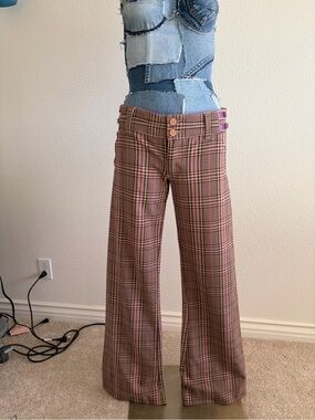 Y2K Plaid Hollister wide leg pants